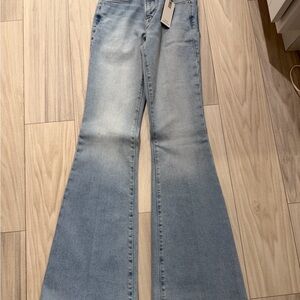 Good American Light Wash Flare Jeans